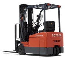 美國(guó)豐田叉車(TOYOTA)3500磅三輪電動(dòng)平衡重叉車 7FBEU18