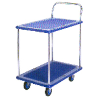 萊爾特物流設(shè)備PLA300JACK150-T2型平板手推車 PLA300JACK150-T2(二層車板式）