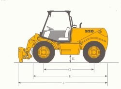 英國JCB叉車520伸縮臂叉車 520