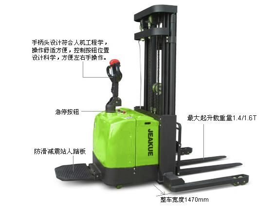 寬支腿全電動堆高車 JK8331