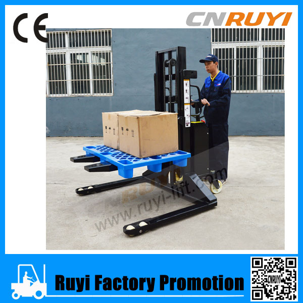 惠州經(jīng)銷半電動寬支腿電動堆高車 CDD10SS(W)