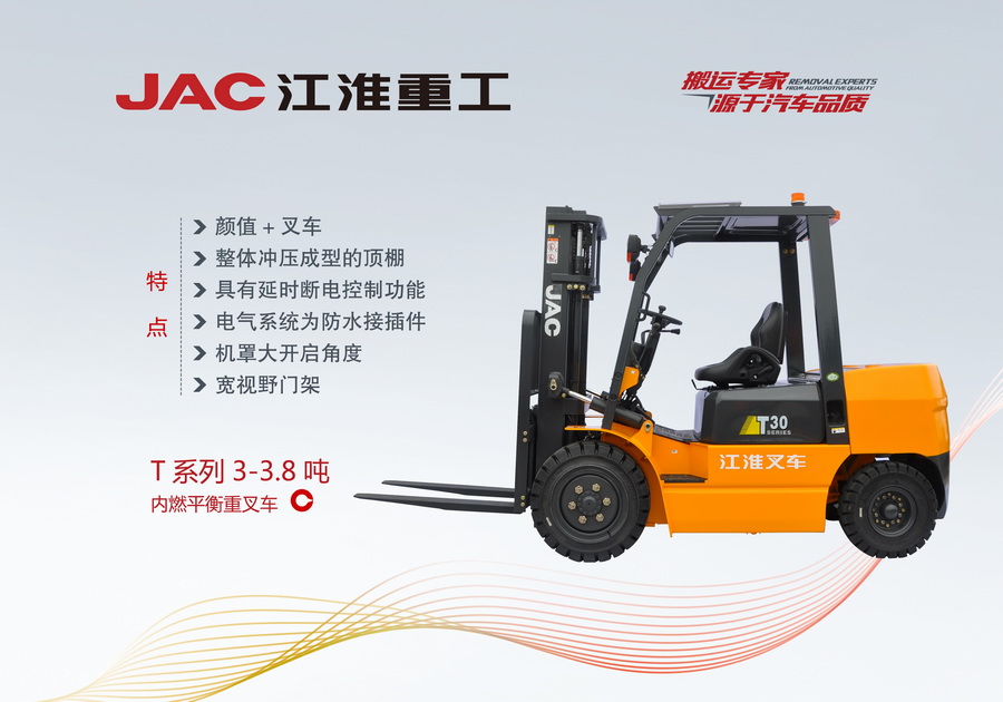 江淮重工 T系列3-3.8噸內(nèi)燃平衡重叉車